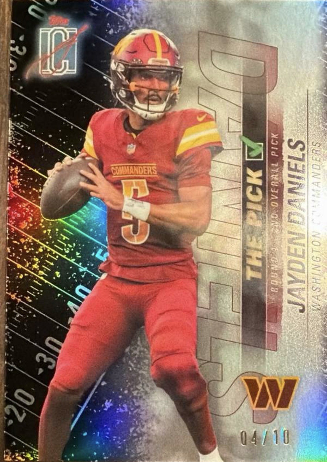 Topps 2025 Signature Class The Pick Jayden Daniels TP-30 Black Refractor /10