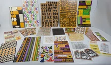 Lot of 39 Pages of Halloween Scrapbooking Card Making School Project Stickers