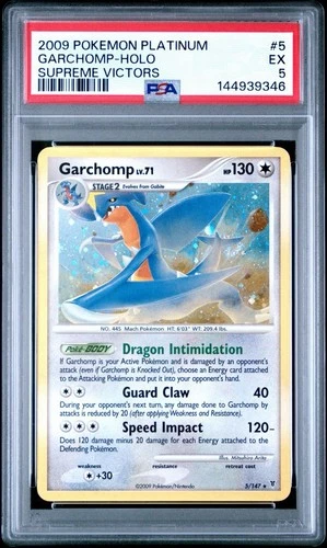 Pokémon English Supreme Victors Garchomp Holo LV.71 5/147 PSA 5