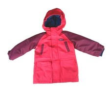 Lands  End Squall Waterproof Winter Parka Jacket Toddler Boys 3T Red Maroon Hood