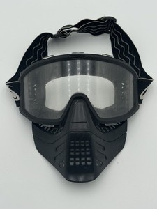 Vintage 1985 JT RACING Face Mask & Goggles Black Motocross MX Paintball Used 80s