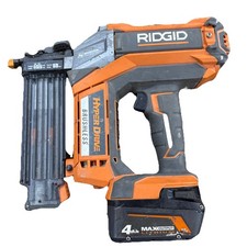 RIDGID 16 Ga 18V HyperDrive Brushless Finish Nailer - R09890 With 4ah Battery