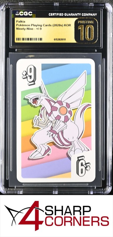 2020 POKEMON KOREAN NINETY-NINE PLAYING CARDS PALKIA +/-9 CGC 10 PRISTINE