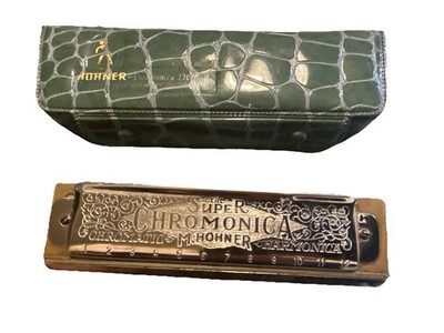 Vintage M Hohner Super Chromonica Chromatic Harmonica Key Of C