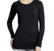 Athleta Women's Black Studio Cinch Pullover Modal Sweatshirt in Black Medium NWT