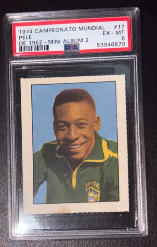 1974 Campeonato Mundial 1962 Pele PSA 6 EX-MT #17 soccer card - only 4 higher!
