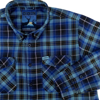 #ad #ad Dixxon Northern Dawn Mens 2XL Flannel Shirt Blue Plaid D Tech Button Up EUC $59.99