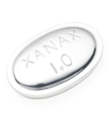 Jonathan Adler's iconic ''Xanax'' Silver-Plated Luxe Pill Box. Sold Out Elsewhere!