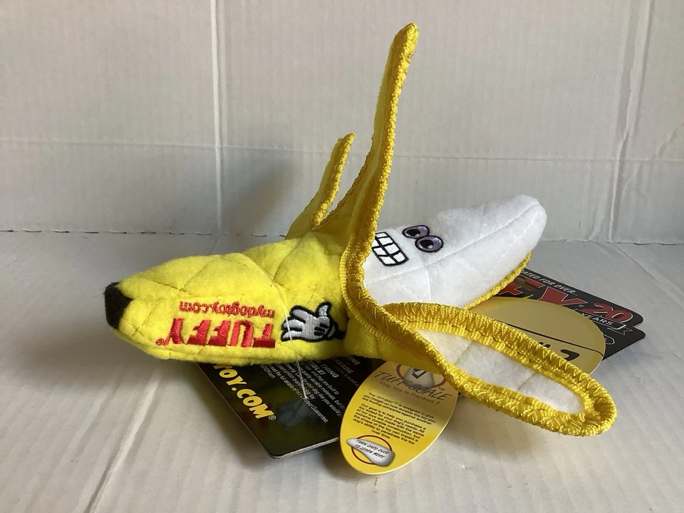 Juguete para perro Tuffy ultra duradero plátano chirriante 2 en 1 divertido Foto 4 de 4