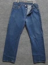 VINTAGE 1960's LEVI'S 501 RED TAB REDLINE SELVEDGE DENIM JEANS PANTS USA 34x30