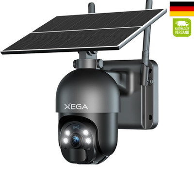 Xega 4G LTE Überwachungskamera Solar PTZ IP Kamera 2K Farb-N