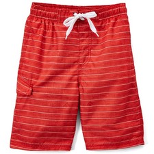 Kanu Surf Boys Line Up Quick Dry UPF 50 Beach Swim Trunk Line Up Red 5-6