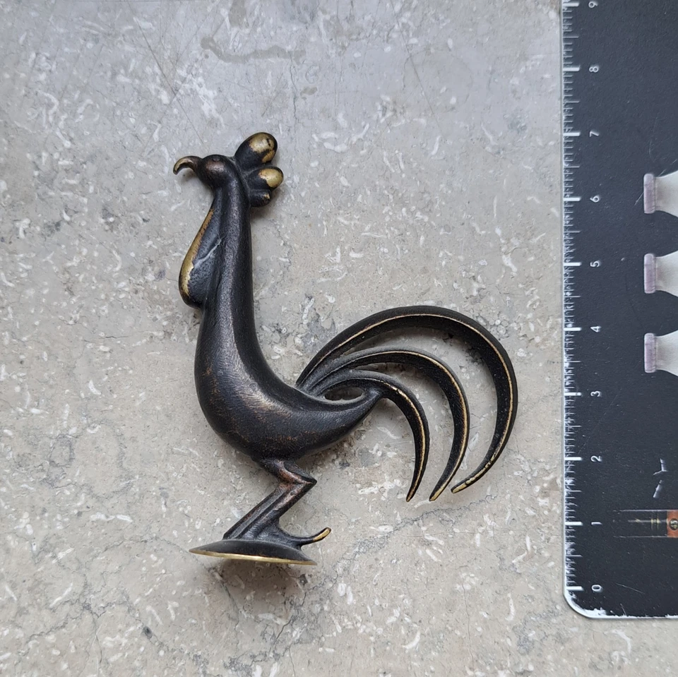 Vintage Hagenauer Wien Bronze Rooster – Marked Made in Austria – Art Deco... - Bild 2 von 4