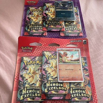 Pokemon TCG Ascended Heroes 3 Pack Blister Gastly & Charmander - Brazil Version