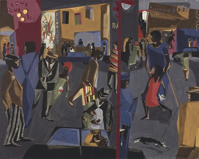 Jacob Lawrence : Two dancers, 1958, Archival Quality Art Print.