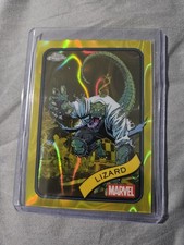 2025 Topps Chrome Marvel #85 Lizard Yellow Lava Refractor