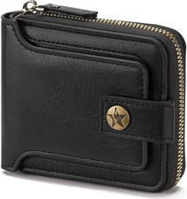 Billetera Hombre Carteras De Cuero Men Minimalista Delgadas Bloqueo Rfid Para