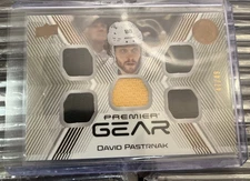 2023-24 Upper Deck Premier David Pastrnak Gear Jersey Patch 47/49 Card #PG-DP