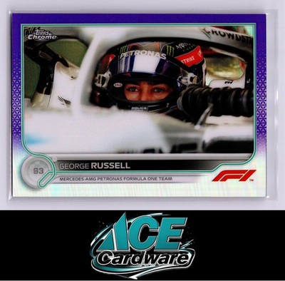 2022 Topps Chrome Formula 1 GEORGE RUSSELL #19 Purple Refractor /399 NM SP