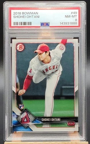 2018 Bowman Shohei Ohtani #49 (RC) PSA 8 - Los Angeles Dodgers