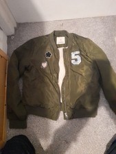 Girls Primark Bomber Jacket 11/12 Years  Green