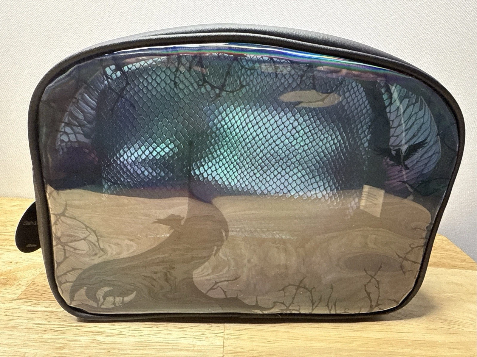 Bath & Body Works Disney Villains Maleficent Makeup Bag Iridescent Dragon Scale