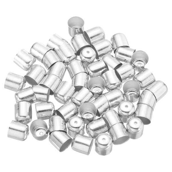 50 StüCk Quasten-Lederkordeln Mit Schnallenende FüR AnhäNger, Weiß K (10X11Mm)-image