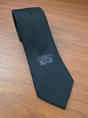 The Academy Of Magical Arts MAGIC CASTLE Handmade Black Silk Tie w/ Owl Design
