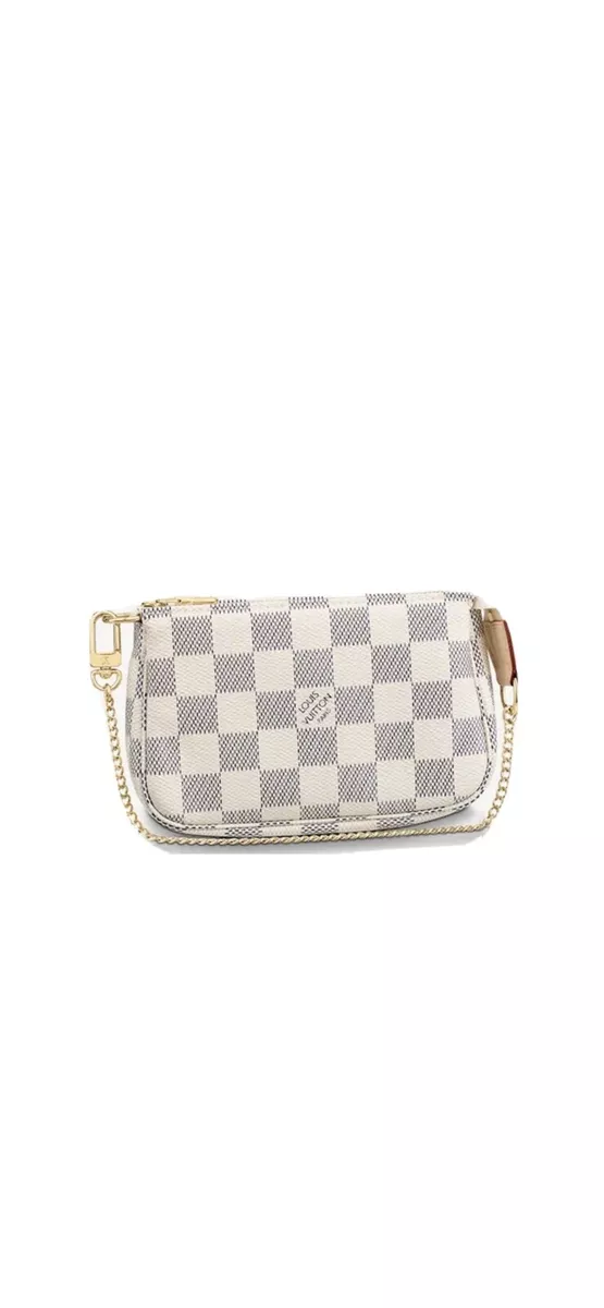 Louis Vuitton Pochette Accessories Damier Azur White