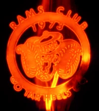RARE AEROLUX 1973 "RAMS CLUB" (NORTH CAROLINA) GLOWLAMP, WORKING PERFECTLY!