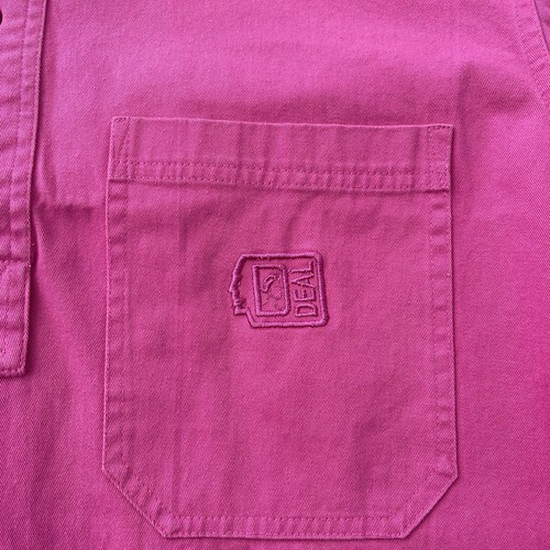 BNWT Mens DEAL Smock Polo Shirt Large Pink - 第 3/7 張圖片