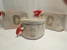 CLARINS LOT OF 3 POUCHES/MAKEUP BAGS - NEW AND AUTHENTIC