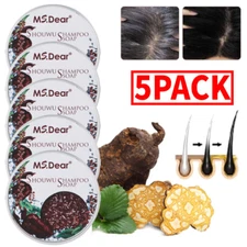 5x Hair Soap Bar Anti-Grey Natural Polygonum Soap Reverse Hair Darkening Shampoo