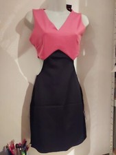 *NEW* Young Blood. Pink/ Black Cut Out Stretch Dress.  Size M/L (10-12?)