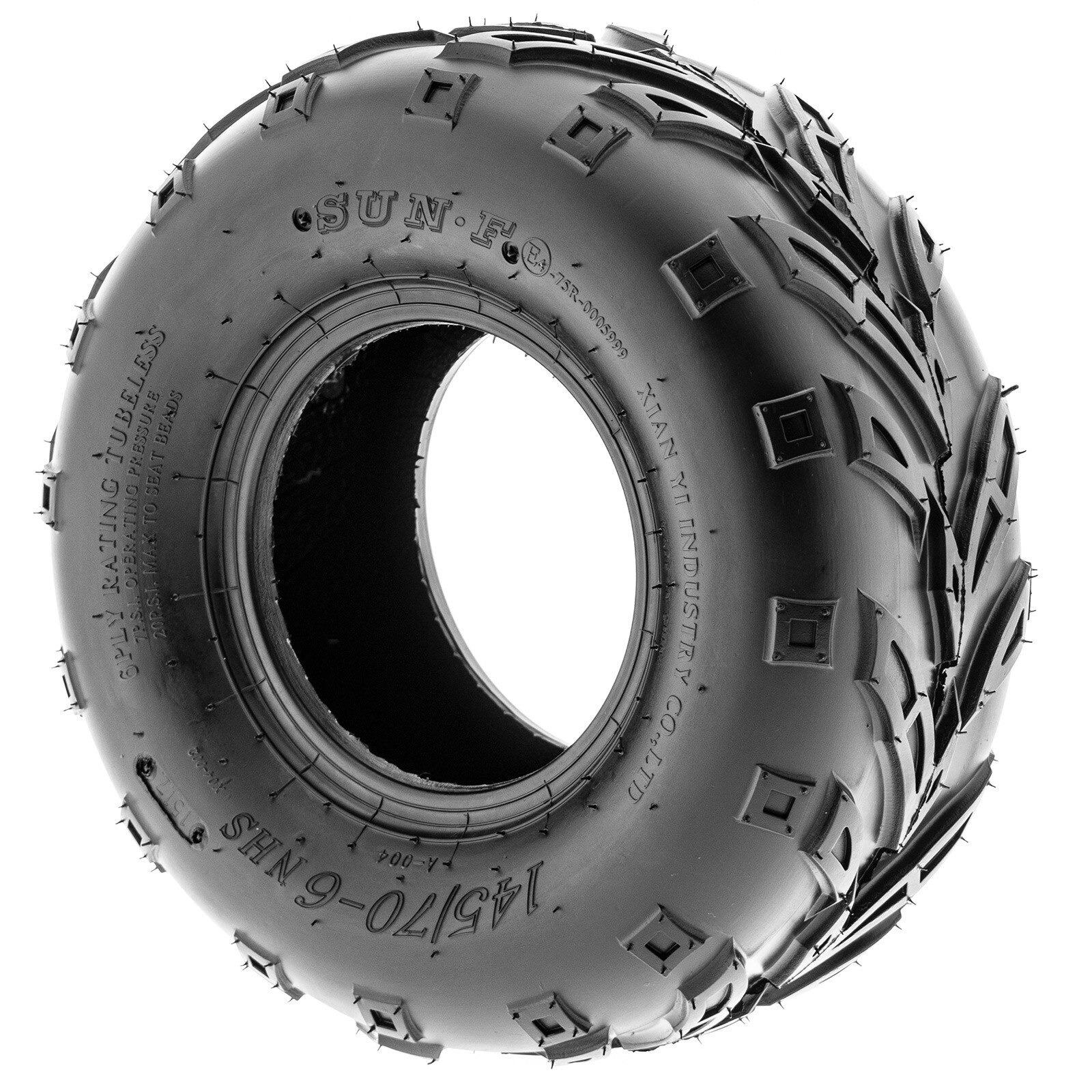 SunF A021 ATV/UTV Tires - Set Of 2, 145/70-6, 6PR All-Terrain Bias Ply Tires For Quads, Golf Carts, Go-Karts 6 thumbnail image