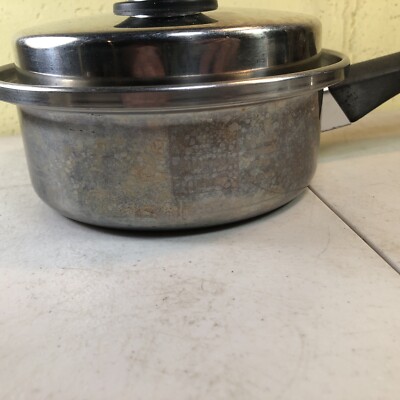 Vintage Amway Queen 18/8 Stainless Steel 3-Ply Sauce Pan Pot with