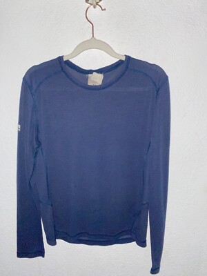 True north Womens FR Long Sleeve Workwear Crew Top Sz Large Navy