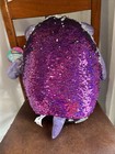 SHIMMEEZ Cristy Cat Sequin 14" PILLOW Plush Stuffed Animal Purple Silver w/Tag! — photo 5
