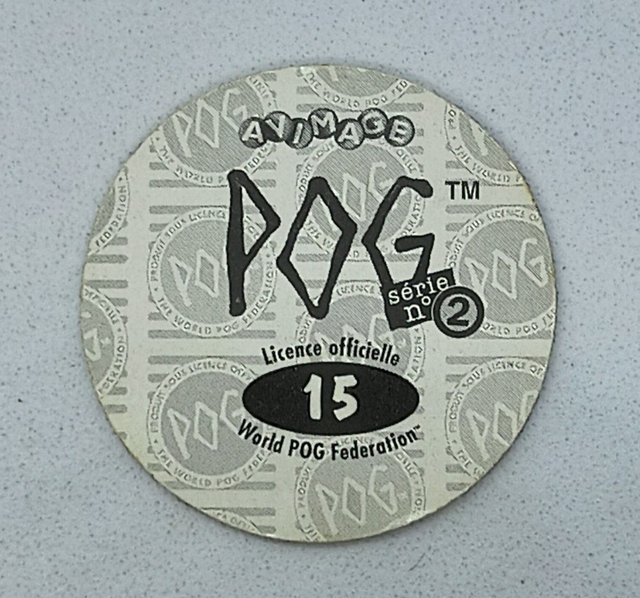 Lot De 2 Pogs Kini Avimage - Couleurs Bleu Et Vert, En Plastique - Occasion, Idéal Pour Collectionneurs
