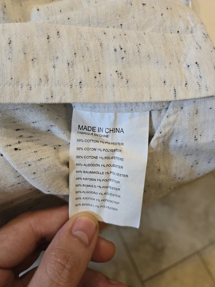 Club Monaco Mens Large Band Collar Slim Fit Shirt Long Sleeve Button Up - Image 4 of 4