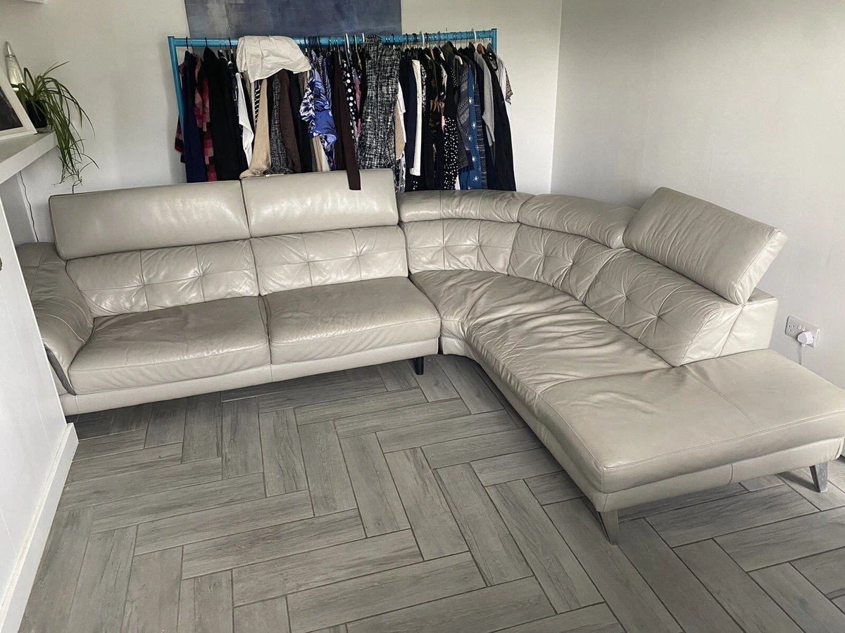 DFS ;leather Corner Sofa Ottoman