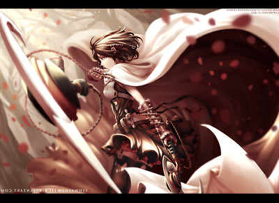 Anime fantasy art rwby ruby Custom Gaming Mat Desk