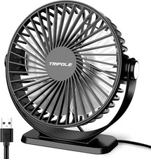Small Desk Fan USB Powered Portable Fan 3 Speeds Strong Airflow Mini Fan 360 Rot