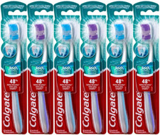360 Enamel Health Sensitive Toothbrush, Compact Head, Extra Soft - Pack of 6