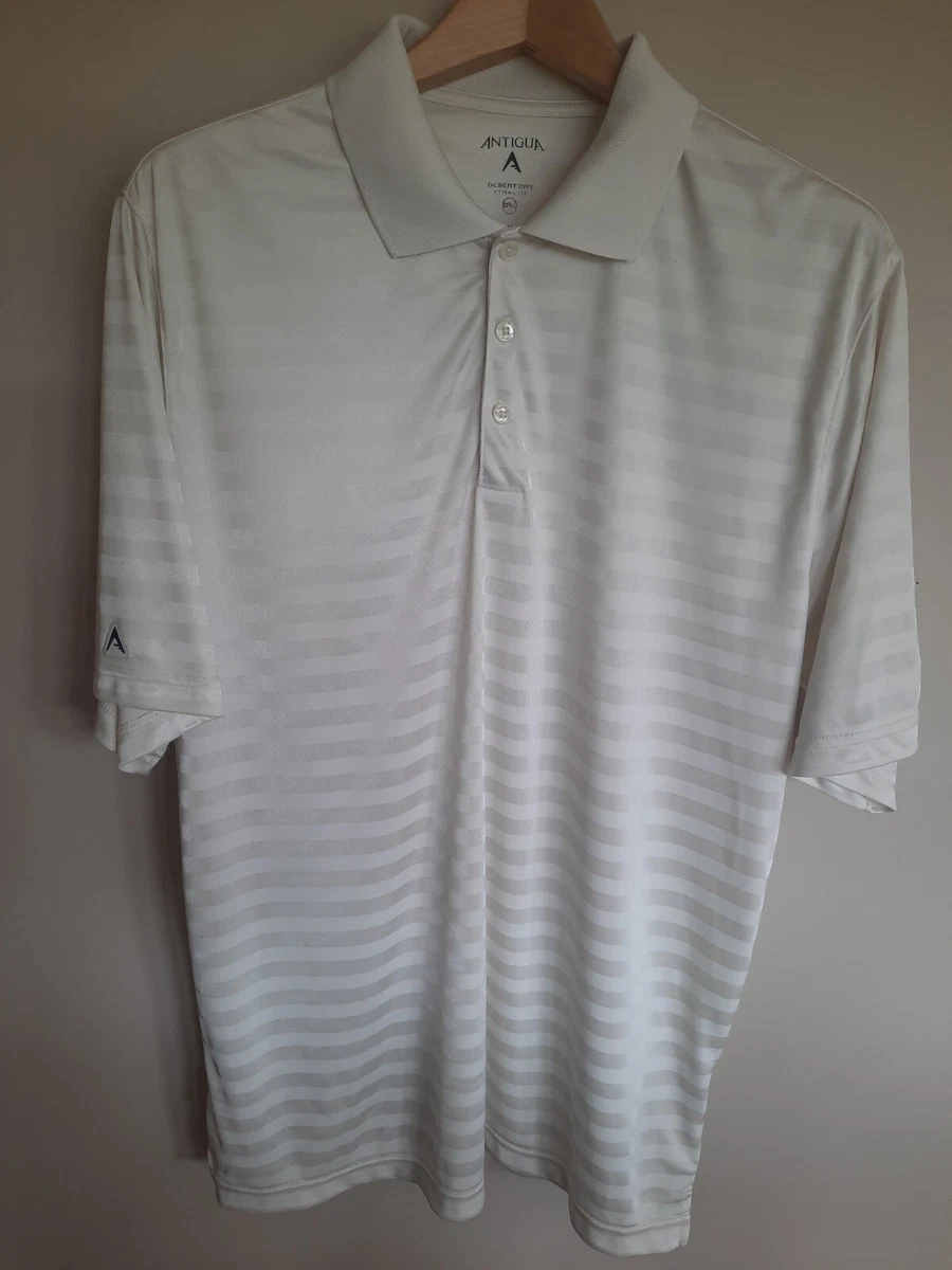 Antigua Desert Dry Xtra Lite Mens XL Short Sleeve Polo Shirt Cream