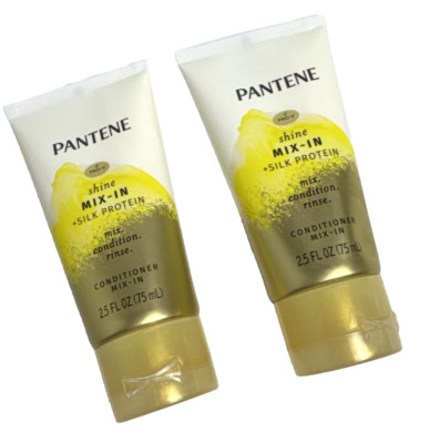 Pantene Pro-V Shine Mix-in + Silk Protein Mix Conditioner 2.5oz Bundle Of 2