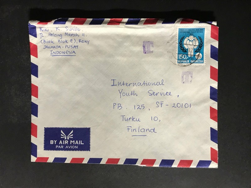 Indonesia #780//B242 Cover to Finland 1970-1999 Cover #852