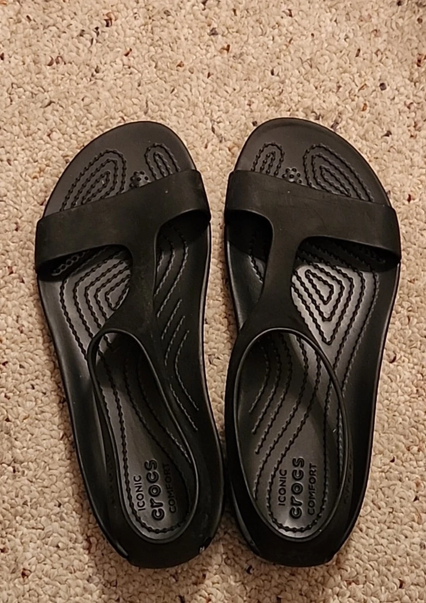 Crocs Women s Serena Sandal Black Size 6 Brand New eBay
