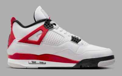 Air Jordan 4 Retro White Black Red Cement AJIV DH6927 161 Men's