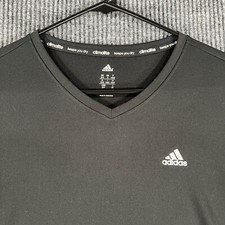 Adidas Womens Shirt Small Black Long Sleeve Climalite Gym Activewear Lightweight